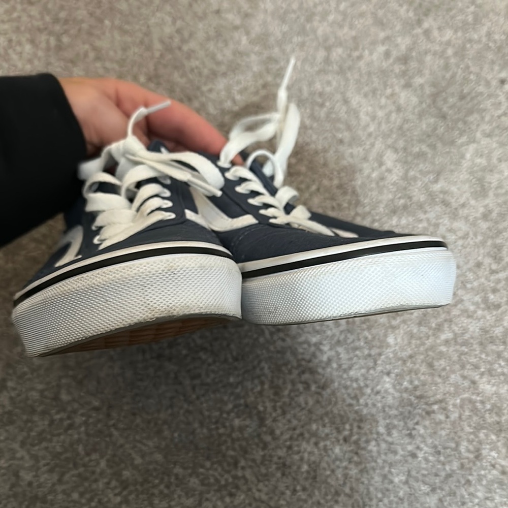 Vans Kid’s Blue and White Sneakers - Picture 4 of 5